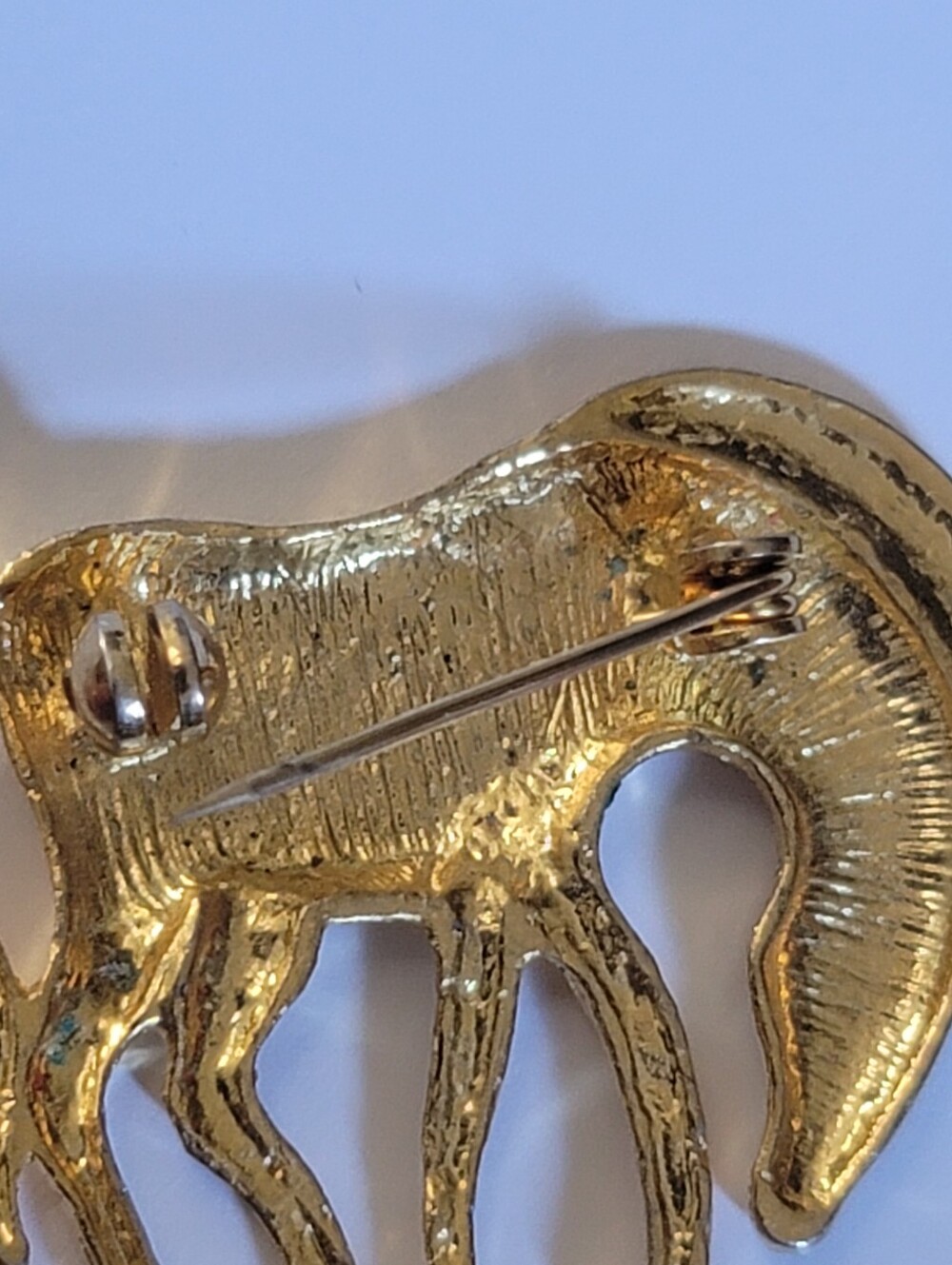 Vintage Gold Zebra Brooch Pin - Estate - Picture 3 of 5